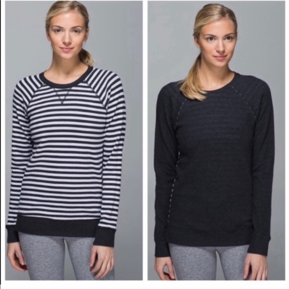 lululemon athletica Sweaters - Lululemon Open your Heart long Sleeve II - Reversible black & White Size none